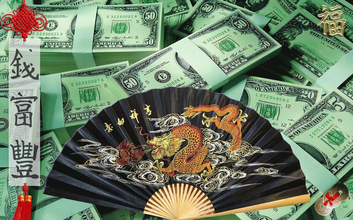 Kinijos gerbėjas kaip amuletas pritraukti pinigus